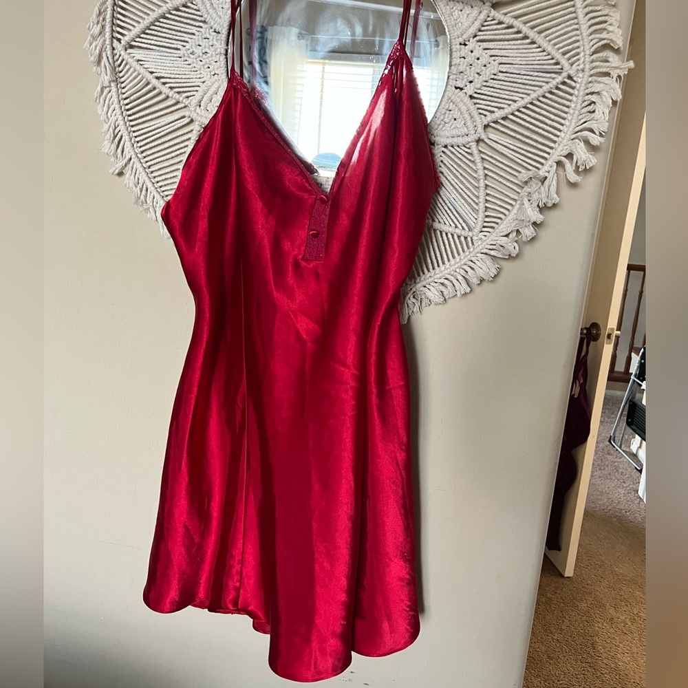 Red Silk Night Dress